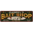 thumbnail image 1 of GABRIEL'S Bait Shop Sign Wood Look Man Cave Den Gift 6x18 Metal 206180024223, 1 of 1