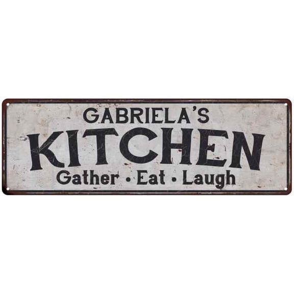 GABRIELA's Kitchen Gift Rustic Chic Decor Gift 6x18 Sign 206180051878