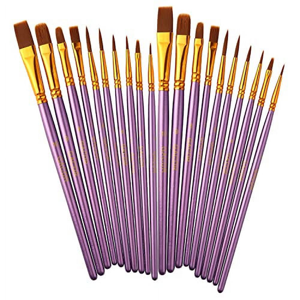 Artist Paint Brushes Set, 20 Pieces Paint Brushes for Acrylic