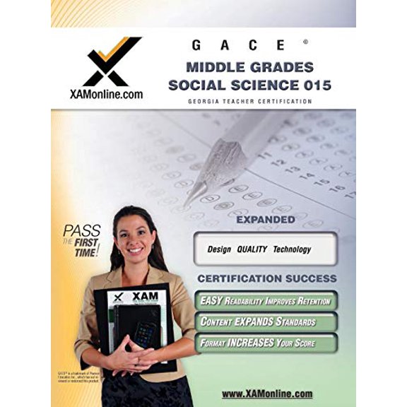Pre-Owned GACE Middle Grades Social Science 015 Teacher Certification Exam (XAMonline Teacher Certification Study Guides) Paperback