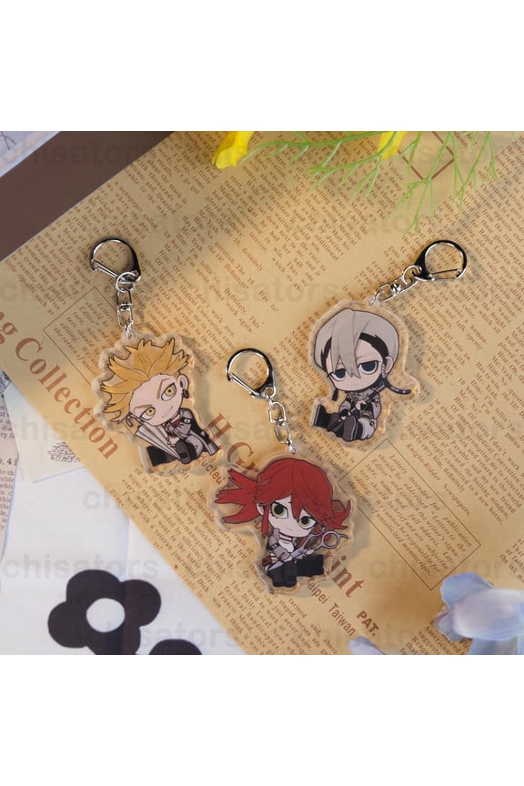 GACHIAKUTA Chibi Acrylic Keychain, Gachiakuta Anime Key Charm, Rudo Engine Zanka Cute Keyring, Manga Gift for Anime Fans (1 keychain)