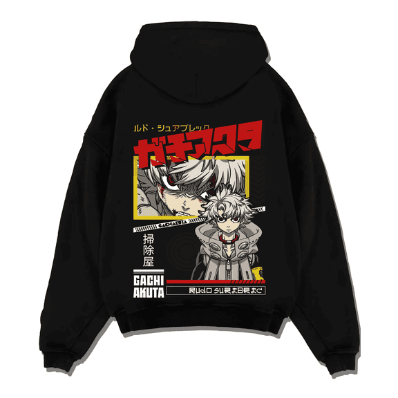 GACHIAKUTA Hoodie Black Long Sleeves Pullover Cloth For Unsiex Sweatshirts