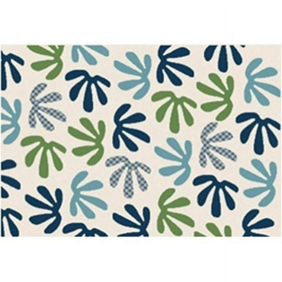 GAD Beautiful Contemporary Tropical Palm Leaves Indoor Outdoor Area Rug