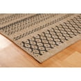thumbnail image 1 of GAD - Classical Sisal-Inspired Indoor Outdoor Area Rug, Medallion, Bordered, Geometric Pattern, Fade and Stain Resistant 2'7"x 6'6" - Natural-Black, 1 of 5