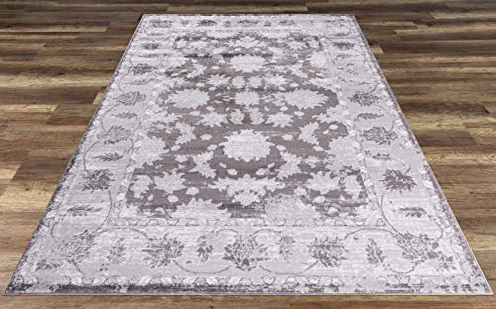 GAD Premium Indoor Contemporary Modern Low Pile Area Rug Gray Vintage
