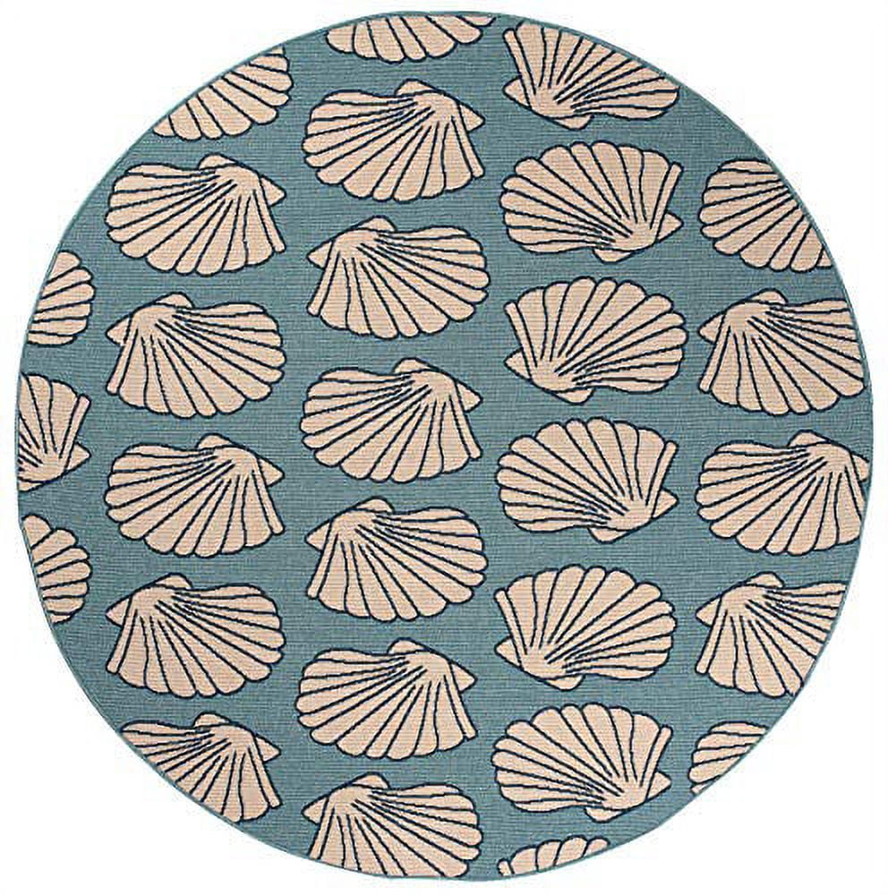 GAD Premium Indoor Outdoor Contemporary Ocean Clam Area Rug (6'7
