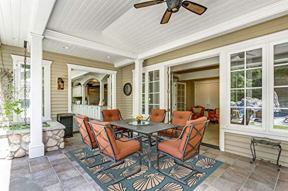 GAD Premium Indoor Outdoor Contemporary Ocean Clam Area Rug (7'10