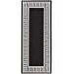 GAD Premium Indoor/Outdoor Patio Greek Key Design Area Rug - Inside/Outside Stain & Fade Resistant Rug for The Porch, High Traffic Deck, Lanai, Kitchen (Black Beige, 2'7"x6'6" Runner)