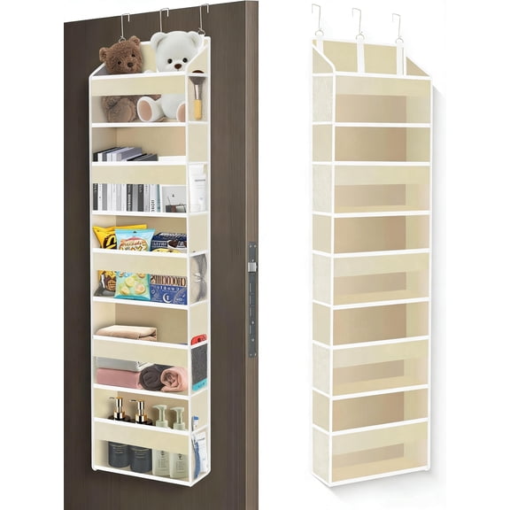 GADE over the door storage organizer, 5 pockets, 10 mesh pockets, 44 lbs capacity - for bedroom, bathroom, nursery