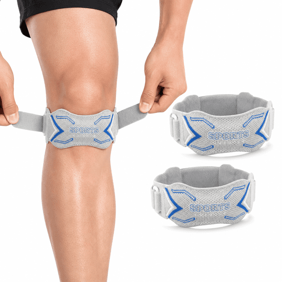 GADE 2-Pack Knee Strap, Adjustable Knee Brace Tendon Support Band for Running, Jumpers Knee