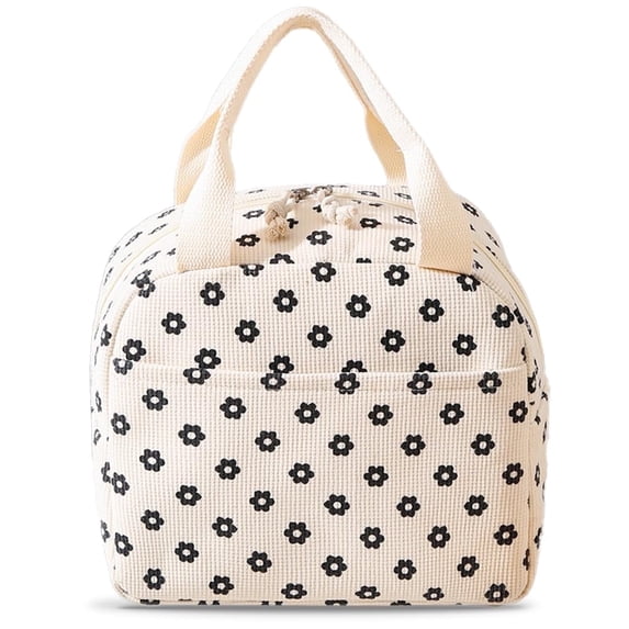 GADE Lunch Bag for Women Men Cute Corduroy Lunch Tote Bags Reusable Insulated Lunch Box Large Capacity Reusable Insulated Cooler for Work Picnic or Travel