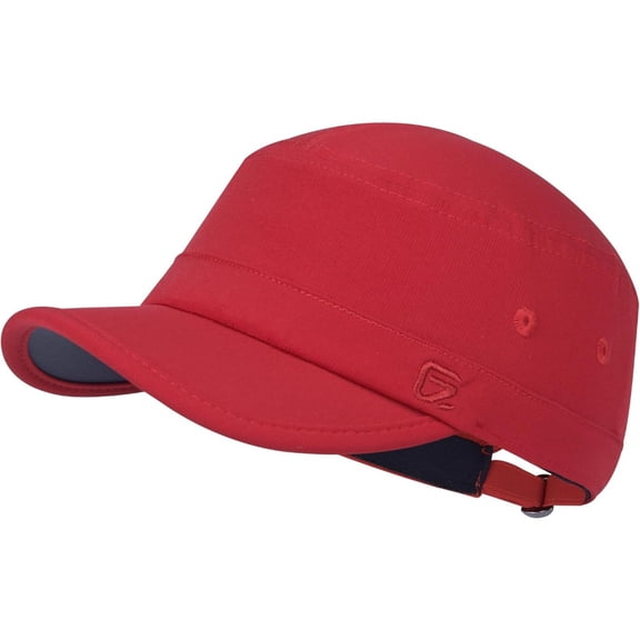 GADIEMKENSD Stretch Army Cap Cadet Military Hats Flat Top Baseball Cap Short Bill Breathable