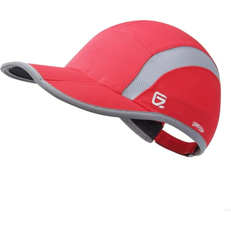 GADIEMKENSD UPF50+ Folding Outdoor Hat Unstructured Reflective Design  Breathable Nylon Sports Cap 