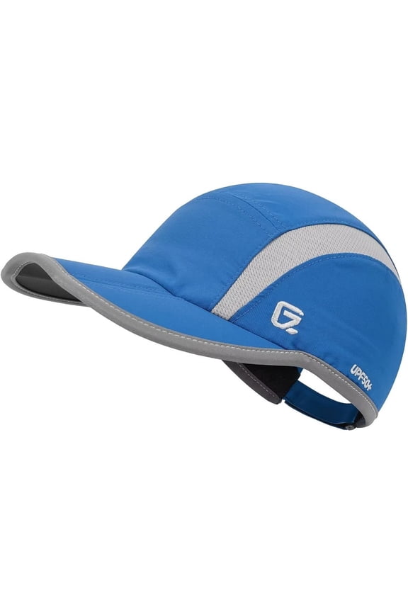 UPF50+ Folding Outdoor Hat Unstructured Reflective Design Breathable Nylon Sports Cap
