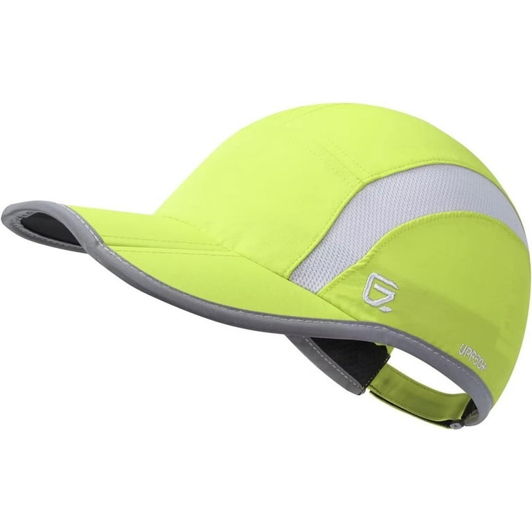 GADIEMKENSD UPF50+ Folding Outdoor Hat Unstructured Reflective Design  Breathable Nylon Sports Cap 