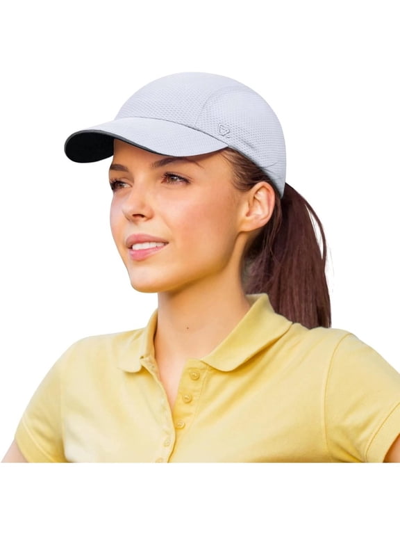 Women's Race Day Running Cap Performance Mesh Hat - Excellent Ventilation, Lightweight, Reflective Safety