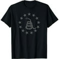 thumbnail image 1 of GADSDEN RATTLESNAKE BETSY ROSS FLAG RING OF STARS PATRIOT T-Shirt, 1 of 5