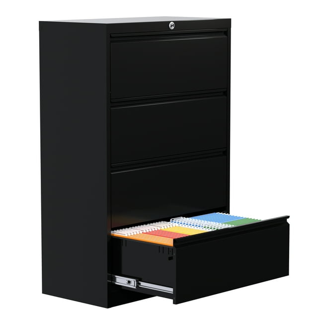 Metal 4 Drawer Lateral File Locking Office Filing