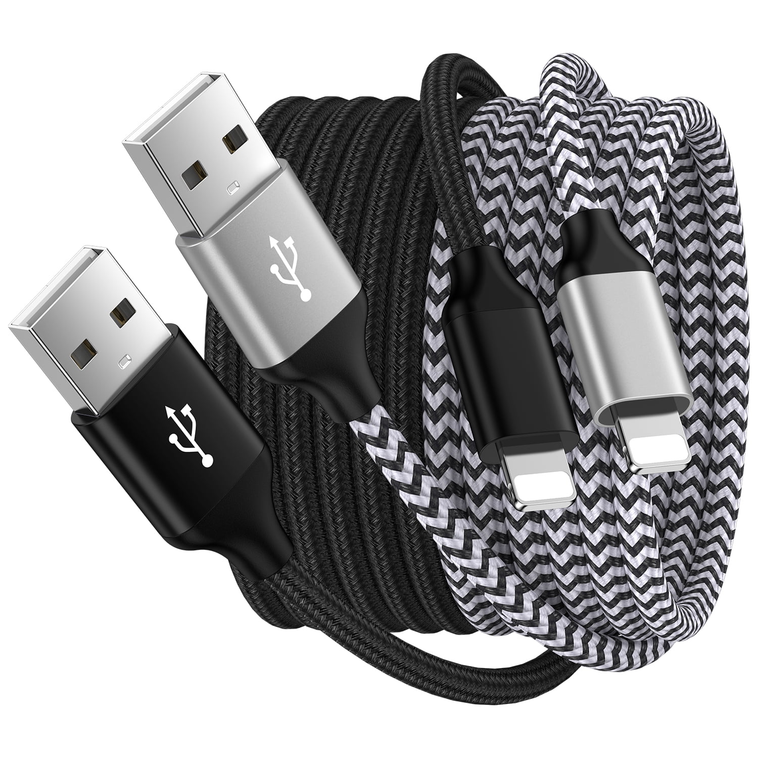 GAEF USB Charger Cable 6ft Compatible for iPhone,2pack Nylon