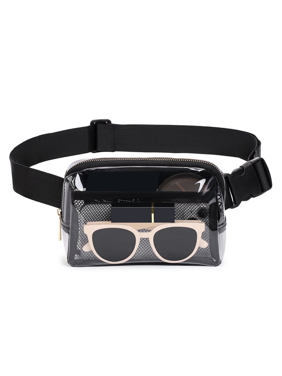 Clear Stadium-Approved Fanny Pack, Waterproof Crossbody Belt Bag for Men and Women