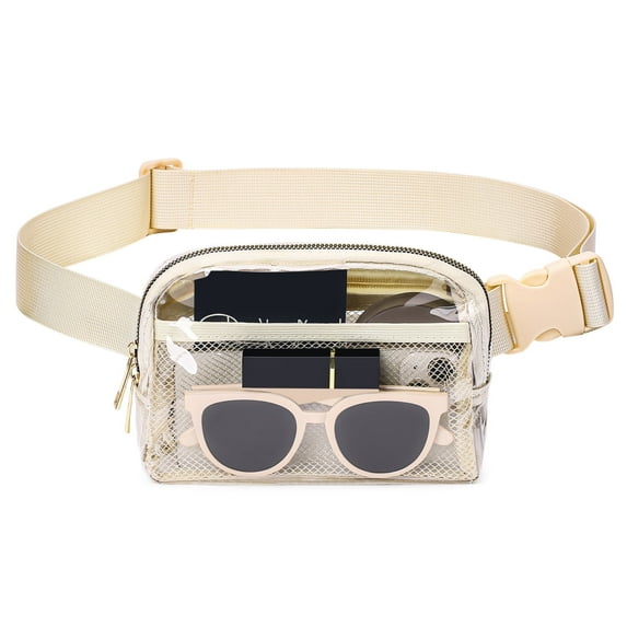 GAEKEAO Clear Stadium-Approved Fanny Pack, Waterproof Crossbody Belt Bag for Men and Women
