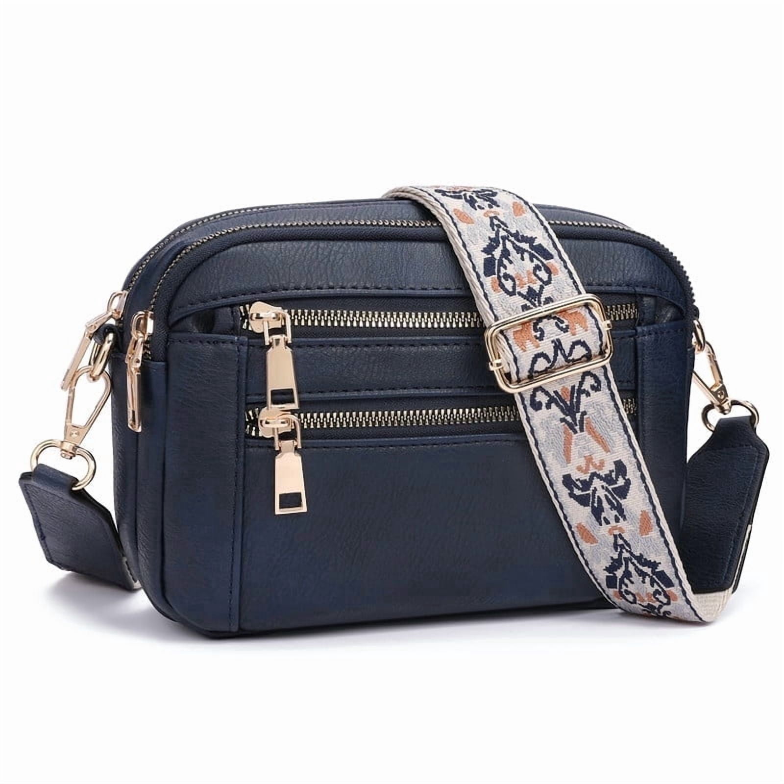 GAEKEAO Women’s Leather Crossbody Purse with Detachable Shoulder Strap and Multi Pockets