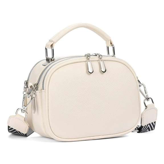 GAEKEAO Crossbody Bag for Women Crossbody Purses, Small Genuine Leather Cross Body Bag Shoulder Purse with Triple Top Zipper