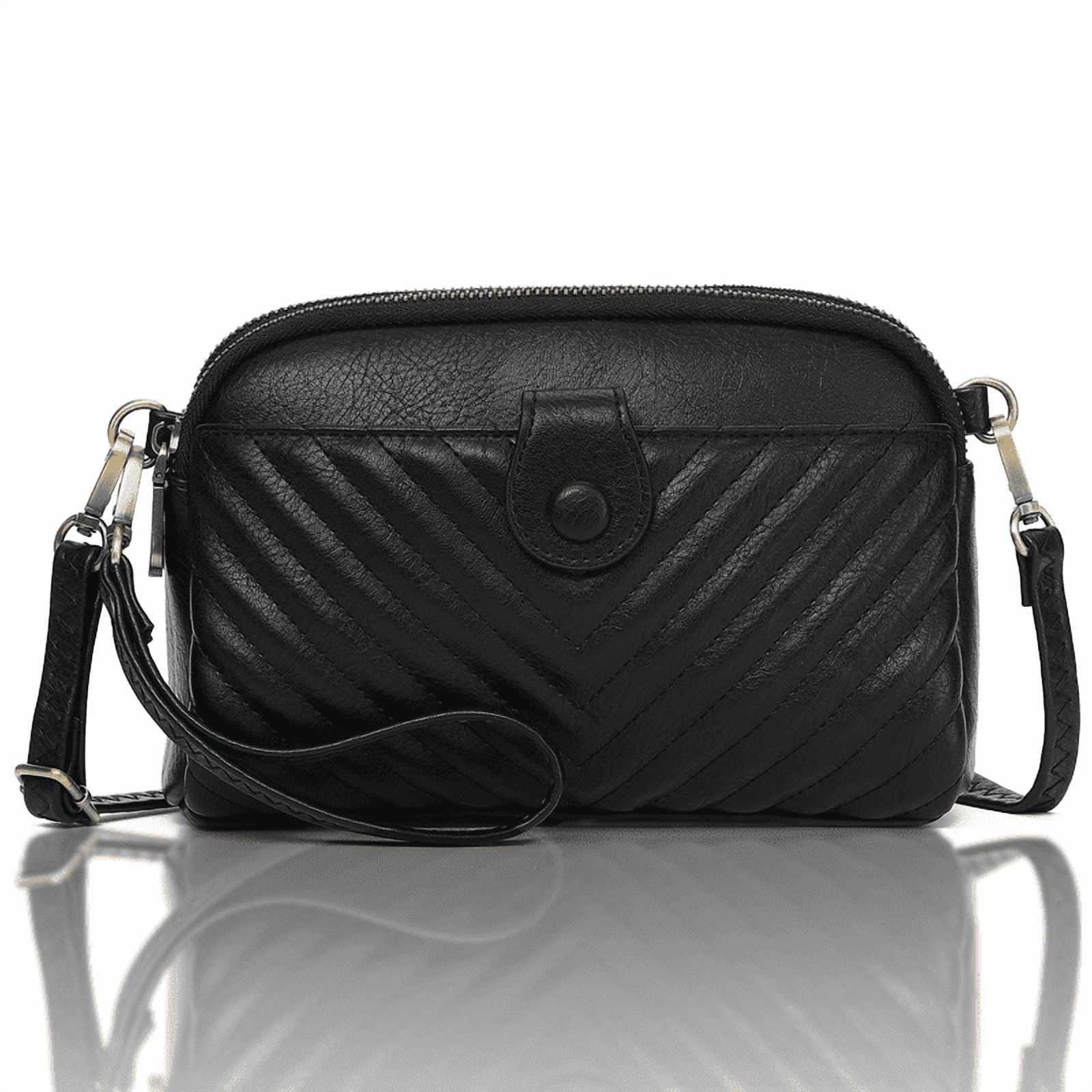 GAEKEAO Crossbody Bags for Women Leather Shoulder Purse Cross Body Bag Handbag with Wristlet Top Zipper