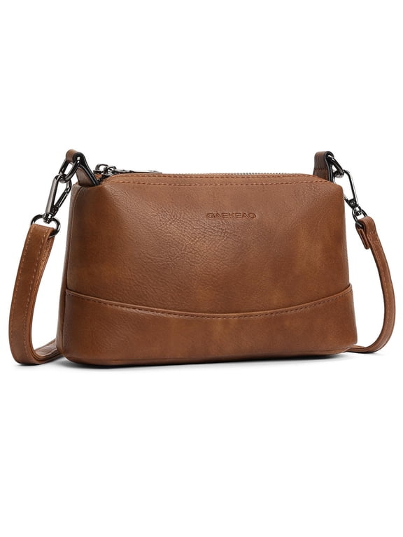 Women’s Small Crossbody Bag Vegan Leather Shoulder Purse Adjustable Strap Compact Travel Handbag for Daily Use