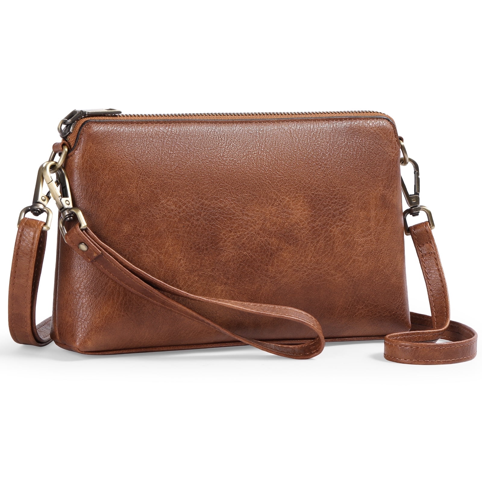 GAEKEAO Crossbody Bags for Women RFID Blocking Leather Shoulder Purse with Adjustable Strap & Top Zipper