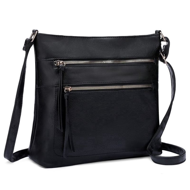GAEKEAO Crossbody for Women Vegan Leather Casual Satchel Bag Shoulder Purse with Zipper Pockets and Adjustable Strap