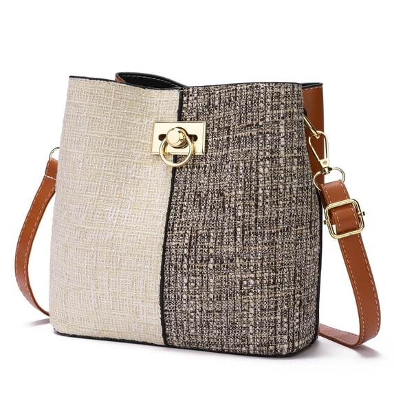 GAEKEAO Crossbody Purses for Women Vegan Leather Bucket Bags Trendy Ladies Handbag Shoulder Purse Multi Pockets