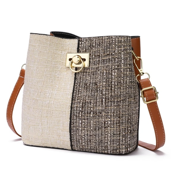 GAEKEAO Crossbody Purses for Women Vegan Leather Bucket Bags Trendy Ladies Handbag Shoulder Purse Multi Pockets