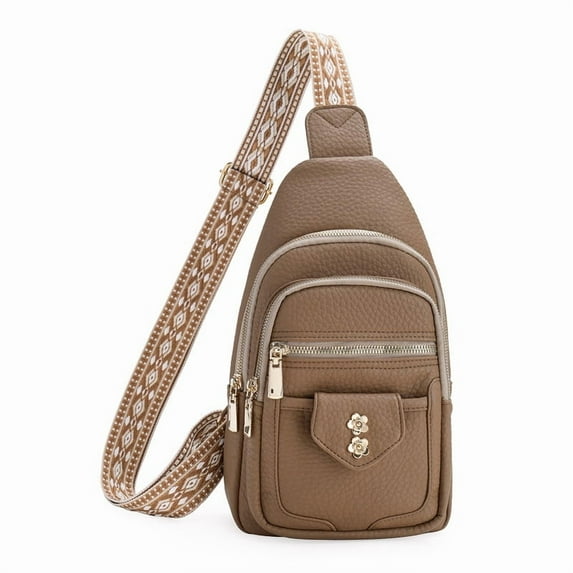 GAEKEAO Sling Bag Crossbody Bags for Women Vegan Leather Fanny Pack Chest Travel Anti Theft Purse Shoulder Bag handbags Gifts