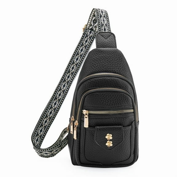 GAEKEAO Sling Bag Crossbody Bags for Women Vegan Leather Fanny Pack Chest Travel Anti Theft Purse Shoulder Bag handbags Gifts