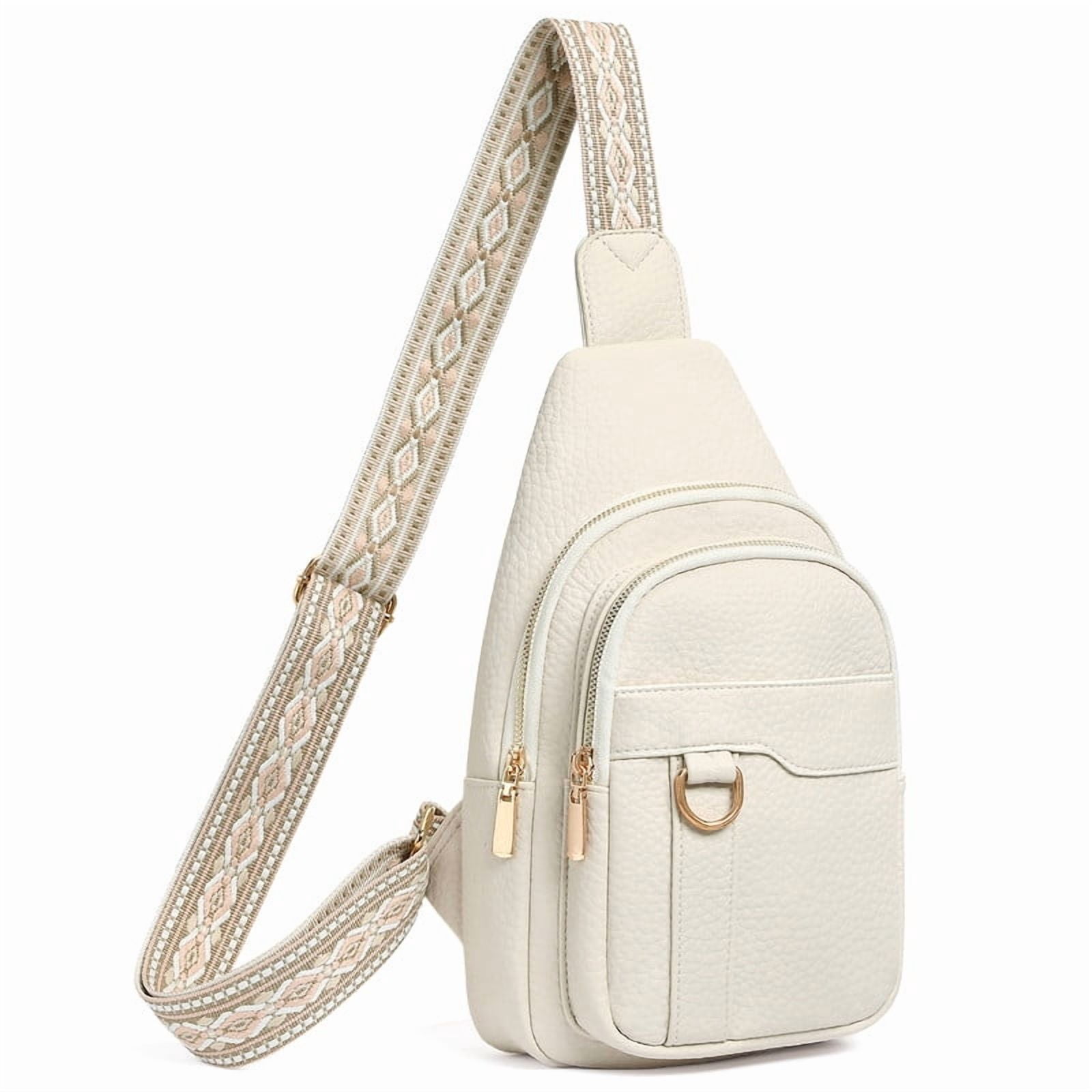 GAEKEAO Sling Bag for Women Crossbody Bags Fanny Pack Vegan Leather Chest Bag Travel Shoulder Belt Purse Backpack Gifts