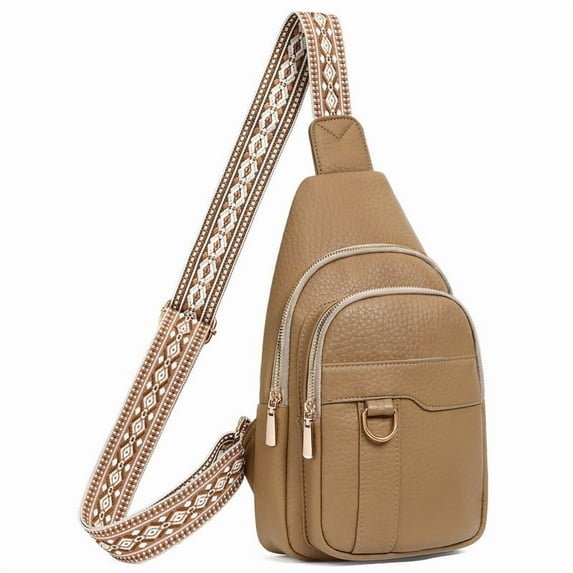 GAEKEAO Sling Bag for Women Crossbody Bags Fanny Pack Vegan Leather Chest Bag Travel Shoulder Belt Purse Backpack Gifts