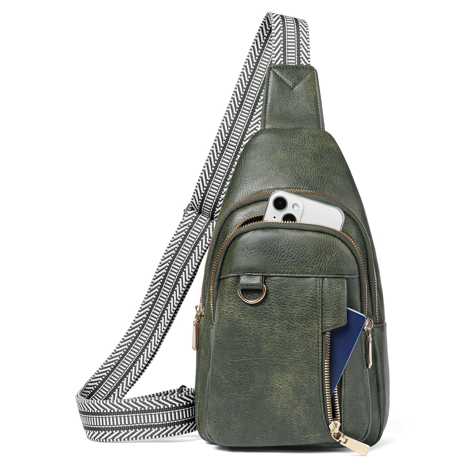 GAEKEAO Sling Bag for Women Crossbody Bags Fanny Pack Vegan Leather Chest Bag Travel Shoulder Belt Purse Backpack Gifts