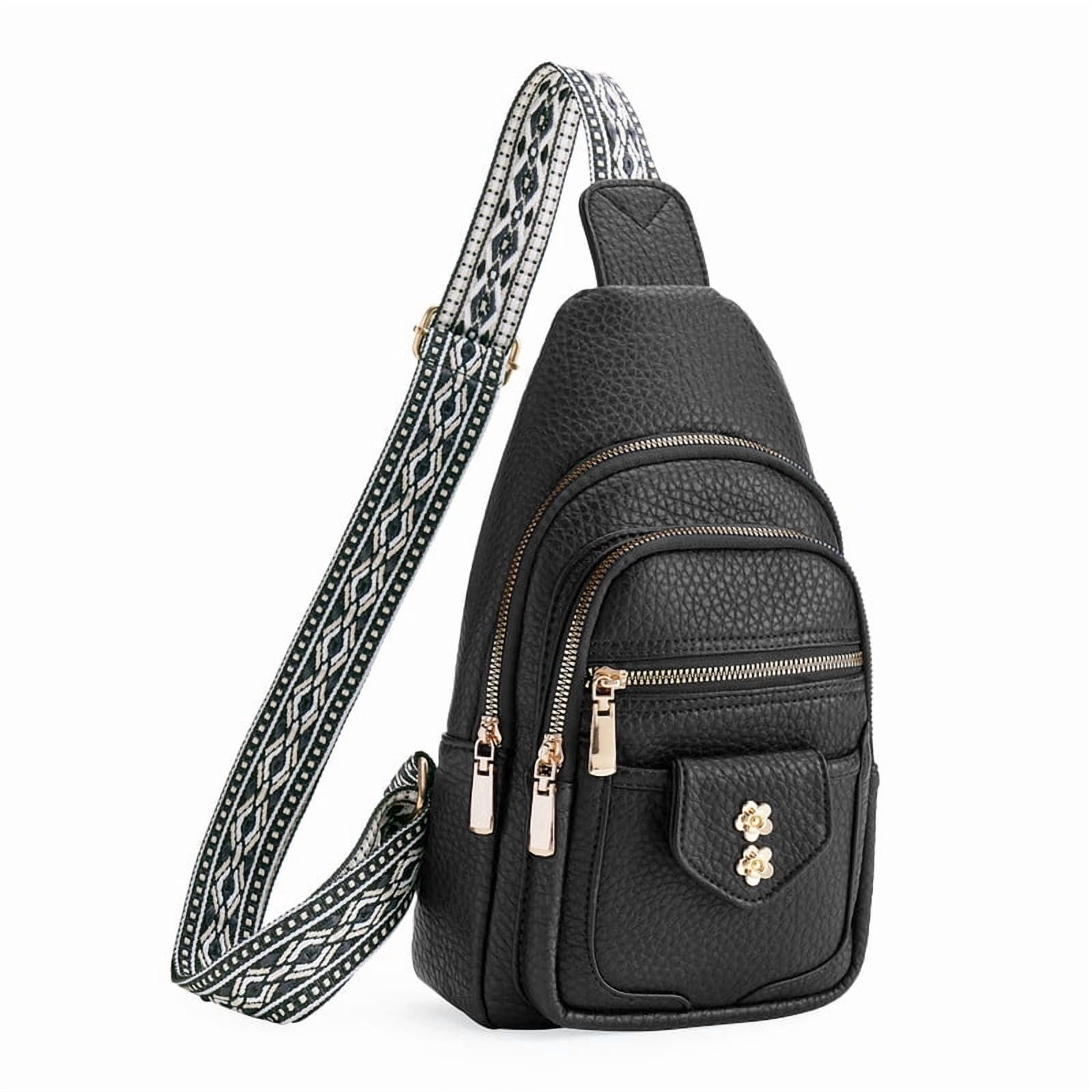 GAEKEAO Sling Bag Crossbody Bags for Women Vegan Leather Fanny Pack Chest Travel Anti Theft Purse Shoulder Bag handbags Gifts