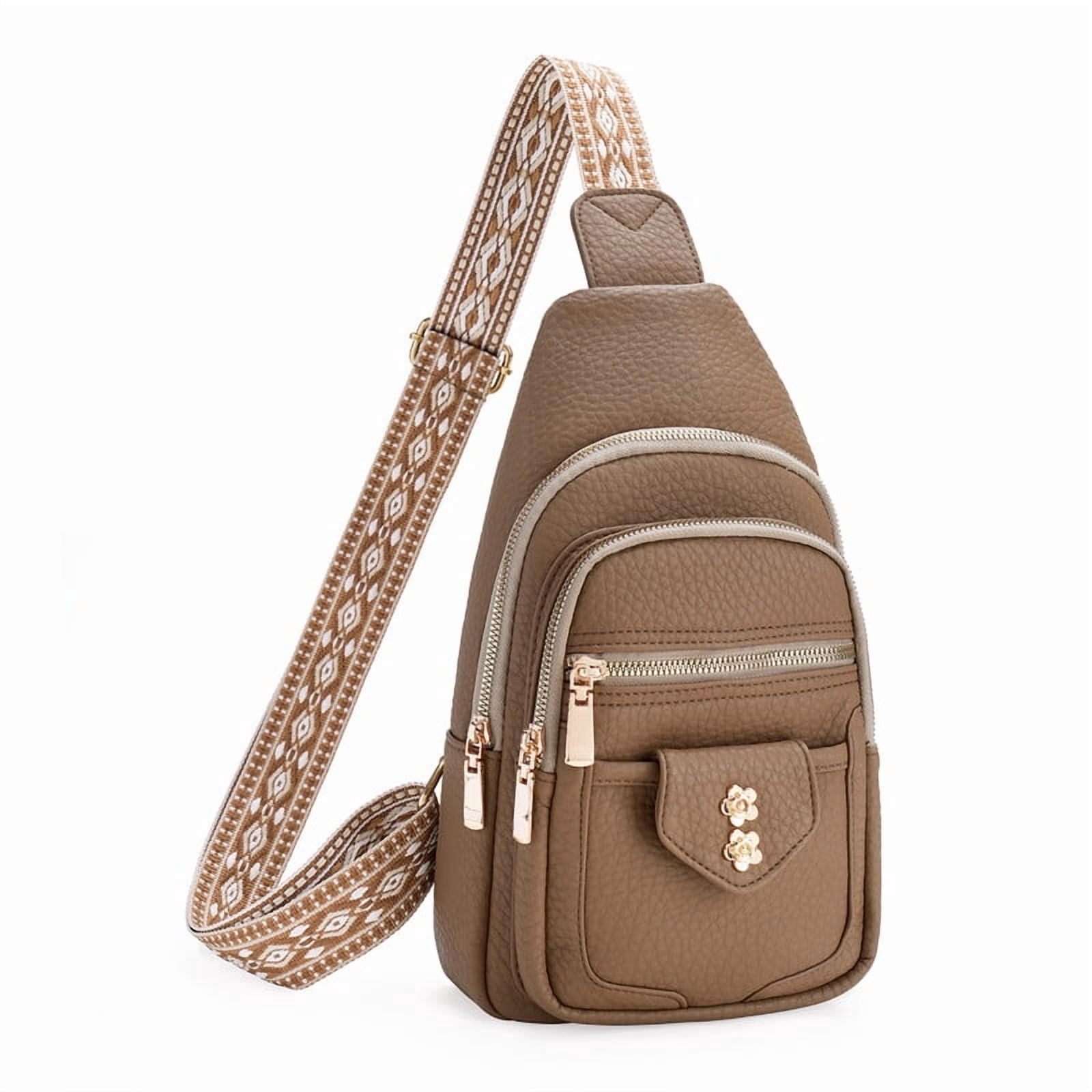 GAEKEAO Sling Bag Crossbody Bags for Women Vegan Leather Fanny Pack Chest Travel Anti Theft Purse Shoulder Bag handbags Gifts