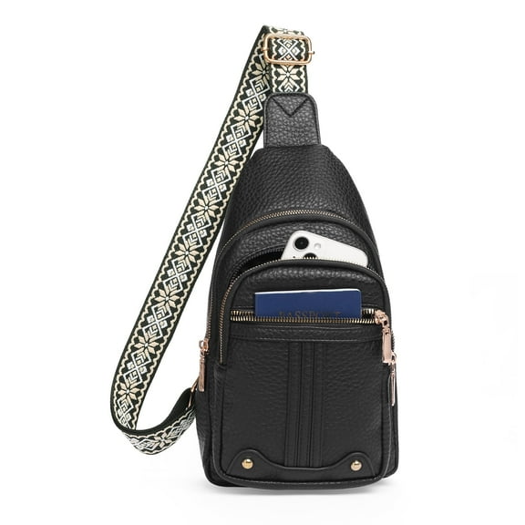 GAEKEAO Crossbody Sling Bag for Women, Travel Leather Crossbody Bags Fanny Packs for Women Small Crossbody Purse Chest Bag