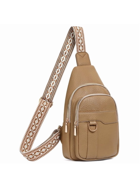 Sling Bag for Women Crossbody Bags Fanny Pack Vegan Leather Chest Bag Travel Shoulder Belt Purse Backpack Gifts