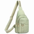 thumbnail image 1 of GAEKEAO Sling Bag for Women Crossbody Bags Fanny Pack Vegan Leather Chest Bag Travel Shoulder Belt Purse Backpack Gifts, 1 of 8