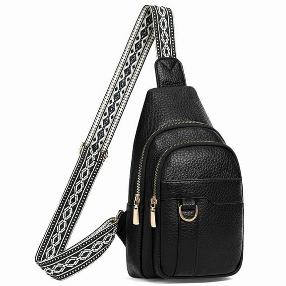 GAEKEAO Sling Bag for Women Crossbody Bags Fanny Pack Vegan Leather Chest Bag Travel Shoulder Belt Purse Backpack Gifts