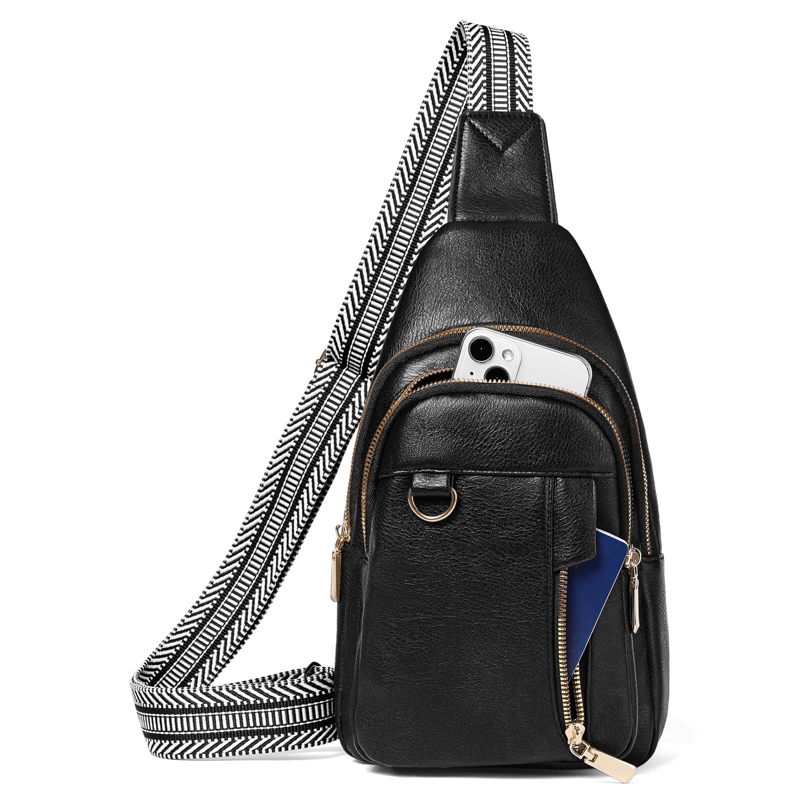 GAEKEAO Sling Bag for Women Crossbody Bags Fanny Pack Vegan Leather Chest Bag Travel Shoulder Belt Purse Backpack Gifts