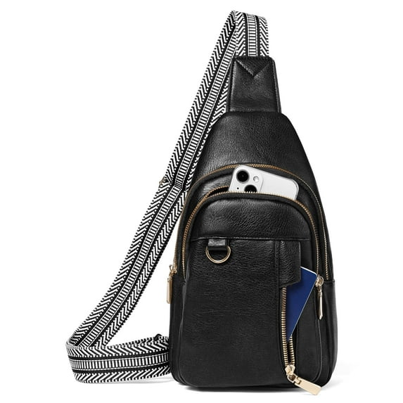 GAEKEAO Sling Bag for Women Crossbody Bags Fanny Pack Vegan Leather Chest Bag Travel Shoulder Belt Purse Backpack Gifts