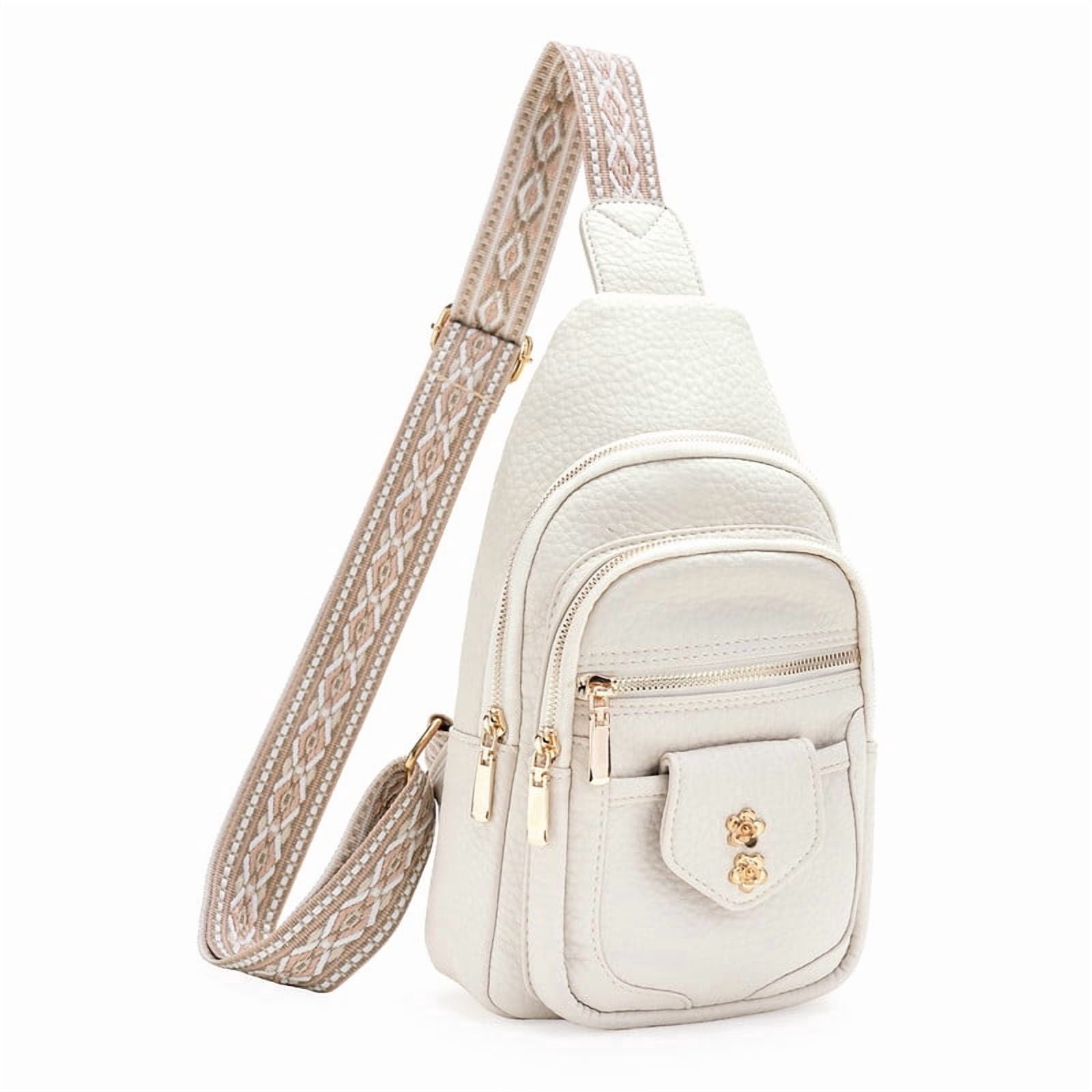 GAEKEAO Sling Bag Crossbody Bags for Women Vegan Leather Fanny Pack Chest Travel Anti Theft Purse Shoulder Bag handbags Gifts