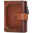 thumbnail image 1 of GAEKEAO Genuine Leather Bifold Wallet for Men with Zipper Coin Pocket, RFID Blocking Slim Mens Wallet with 2 ID Windows, Gift Box, 1 of 9