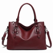 Satchel Handbag for Women with Shoulder Strap Medium Top Handle Purse Crossbody Bag Soft Leather Work Tote