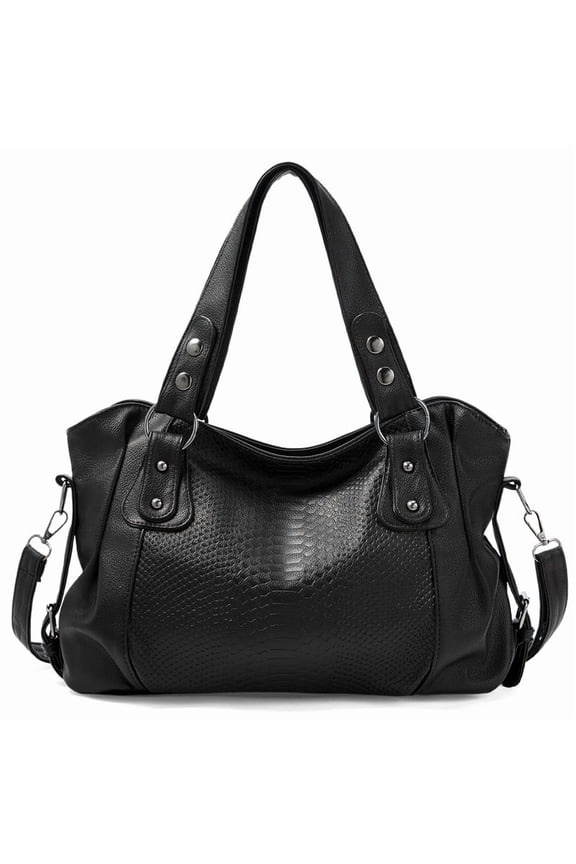 Women’s Satchel Handbag Spacious Shoulder Purse with Detachable Strap